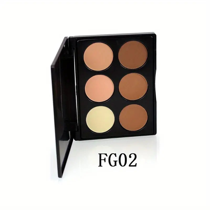 6-Color Contour & Highlighter Powder Palette